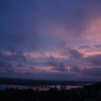 Фиолетовый закат над рекой :: Сергей Тагиров