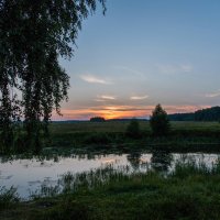 Вечер на озере. :: Владимир Безбородов