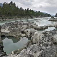 Алтай, река бирюзовая Катунь :: Сергей Завьялов