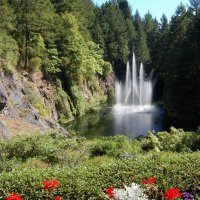 Водопад в Butchard Garden Victoria, BC Canada :: Celena2003 