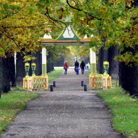 В парке осенью  /15/ Китайский мостик :: Сергей 