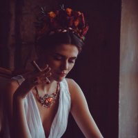 Невеста в образе Фриды :: Екатерина Молькова