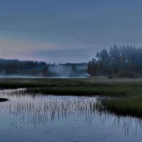 Вечерний туман на озере Вахерярви. :: Владимир Ильич Батарин