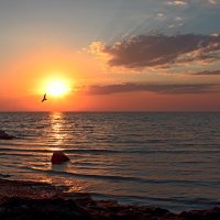 Рассвет на Азовском море в городе Геническ :: Александр 