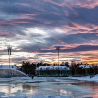 clouds over the ice rink :: Dmitry Ozersky