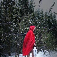 Красная шапочка Карина и серый волк Оскар :: Алёна Буянова
