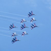 Выступление пилотажных групп высшего пилотажа  «Русские витязи» и «Стрижи» :: Мария Какоткина