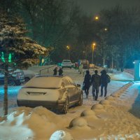 Ночной снегопад в Москве :: Игорь Герман