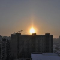 Гало над городом 05.01.17. :: Ольга 