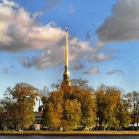 Петербург, Петропавловская крепость. Шпиль собора св. апостолов Петра и Павла :: Владимир Ильич Батарин