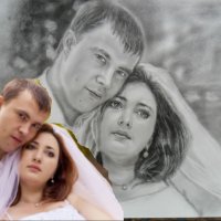 Портреты по фото Свадебный портрет :: Ольга Михайленко 