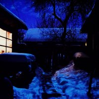 ночной двор в свете луны :: Олег Губаревич