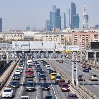 Москва. Деловой центр Москва-сити над Новоандреевским мостом :: Минихан Сафин