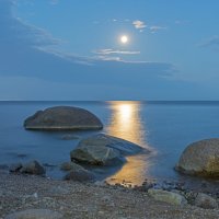 Летняя, лунная ночь над Финским заливом. :: Виктор 