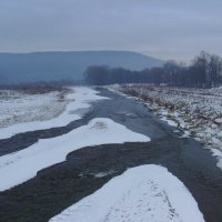 Река  Быстрица   Надворнянская   в   Надворной :: Андрей  Васильевич Коляскин