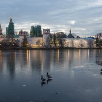 Тонкий лед на пруду у Новодевичьего монастыря :: Александра 