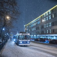 Москва, Новая Басманная улица. Снегопад. :: Игорь Герман