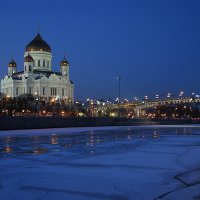 Ночная Москва . Храм :: Светлана Шестова