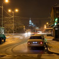 вечер город первый снег :: Вадим Бурмистров