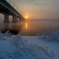 Закат солнца на Ангаре :: Анатолий Иргл