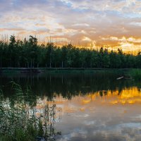 Закат на берегу р.Ишим :: Vladimir Mansurov