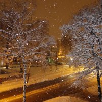 Сказочный вечер - и к нам наконец-то пришла зима! :: Galina Dzubina