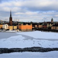 Стокгольм вид на остров Riddarholmen и Gamla stan :: wea *