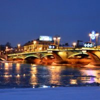 Вид на мост Лейтенанта Шмидта и Английскую набережную (с Университетской набережной) :: Ольга Логачева