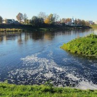 Река Оршица впадает в реку Днепр в Орше :: Виталий Андрейчук