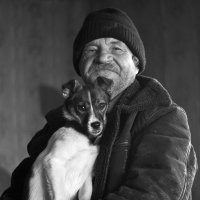 Собака Лада и ее хозяин :: Андрей Хитайленко
