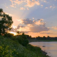 закат на реке Оке :: Татьяна 