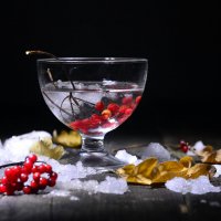 Снежно-ягодный "десерт" "С первым снегом!" :: Оксана Евкодимова
