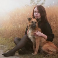 Girl with a dog. :: Елизавета Иода