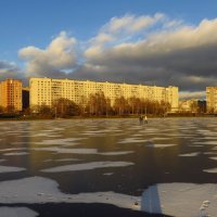 Впервые в этом году - на льду пруда :: Андрей Лукьянов
