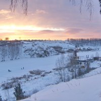 Закат с видом на Исеть :: Михаил Полыгалов