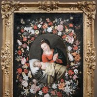 Андриас Даниэльс, Антверпен, около 1620 г., "Мадонна с младенцем в венке из цветов" :: Николай Белавин