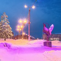 Зимний вечер в Сосногорске... :: Николай Зиновьев