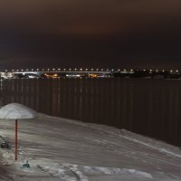 Зимний вечер на берегу Волги. :: Виктор Евстратов