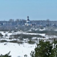 Вид на село Новосергиево с колокольни Казанского храма Заречья :: Евгений Кочуров