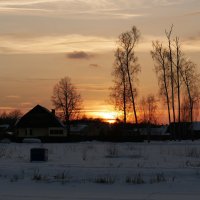 Зимний вечер в селе Капшино :: Сергей Михальченко