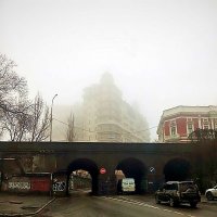Сабанеев мост, туман :: Александр Корчемный