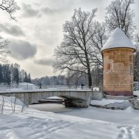 Зима в Павловске. Пиль-башня и Пильбашенный мост. :: Григорий Евдокимов