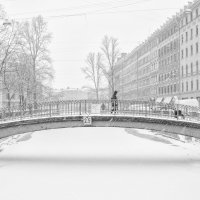 Снегопад в Питере. Сенной мост. :: Григорий Евдокимов