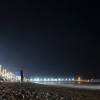 Лазаревское. Ночной пляж. :: Сергей Пиголкин