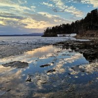 Тающий весенний лед на озере Иртяш. :: Сергей Адигамов