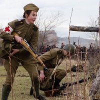 Реконструкция битвы , бойцы РККА :: Илья Браславец