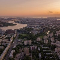 Малиновый закат над Санкт-Петербургом :: Дмитрий Балагуров