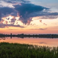 Река Молога в вечернее время. :: Анатолий Нецепляев