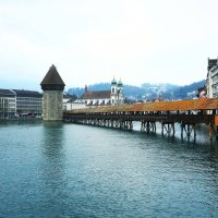 Люцерн мост Kappelbrücke Швейцария :: wea *