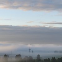 Туман над рекой на рассвете :: Алена Рябченко